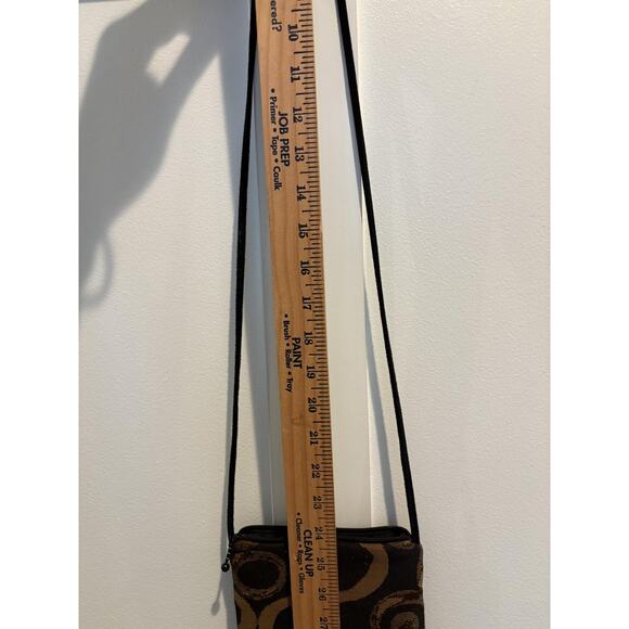 Maruca Crossbody Bag Brown Black Geometric Tapestry Purse Handmade USA - Picture 8 of 11